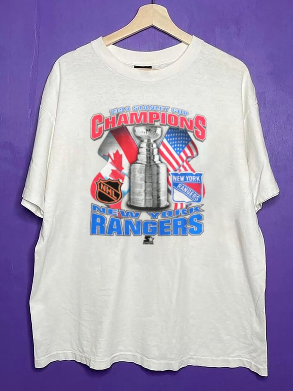 Vintage 1994 New York Rangers Hockey Shirt Stanley Cup Champions NHL Shirt Tee